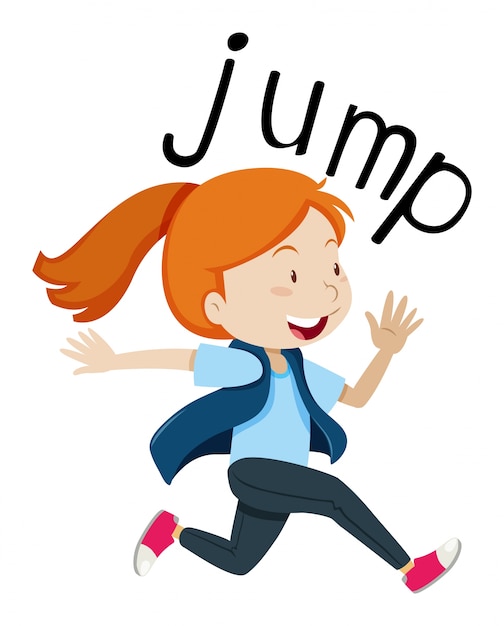 wordcard-for-jump-with-girl-jumping-vector-premium-download