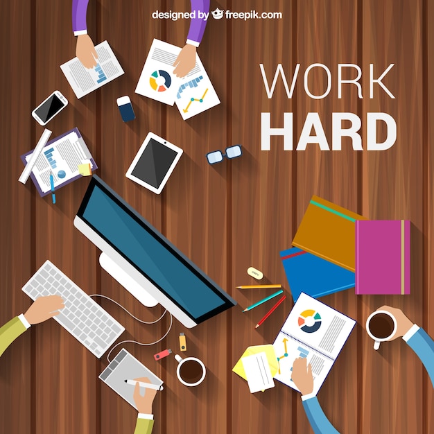 Free Vector Work Hard Background