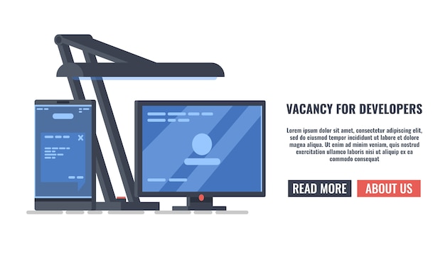 work table of software developer vacancy for programmers user interface programmer
