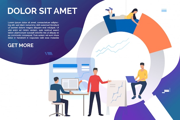 Workgroup building diagram, holding presentation Free Vector