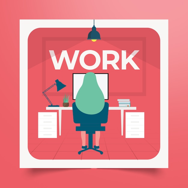 Premium Vector | Working