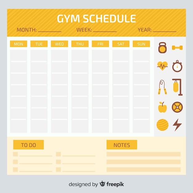 Free Workout Chart Template