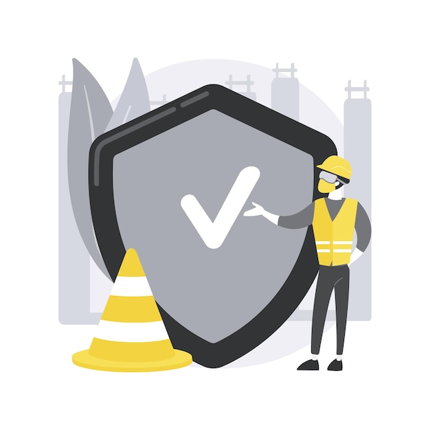 Premium Vector | Workplace safety abstract concept illustration.