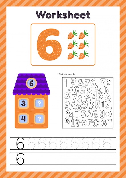 Worksheet count for kids. house. number bonds. trace line. the study of