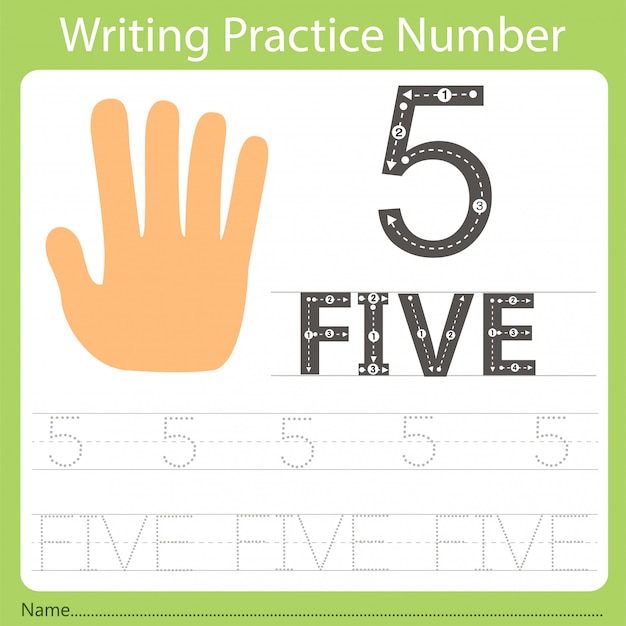 premium-vector-worksheet-writing-practice-number-five