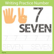 Premium Vector Worksheet Writing Practice Number Seven