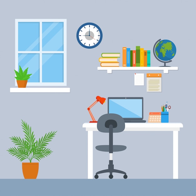 Premium Vector | Workspace background