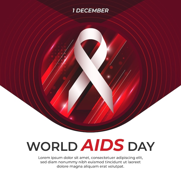 Premium Vector World aids day in abstract background