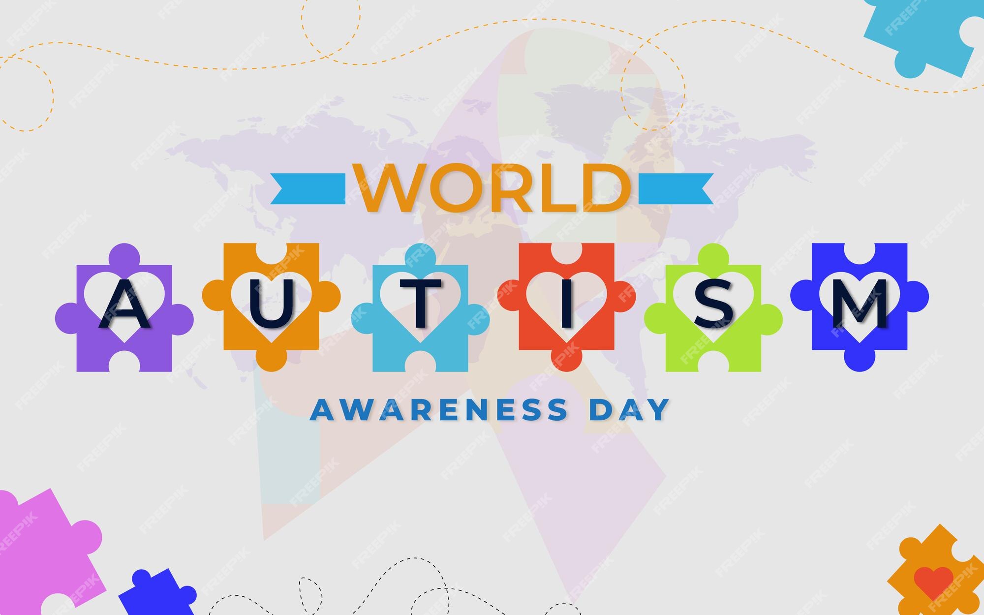 Premium Vector | World autism awareness day banner