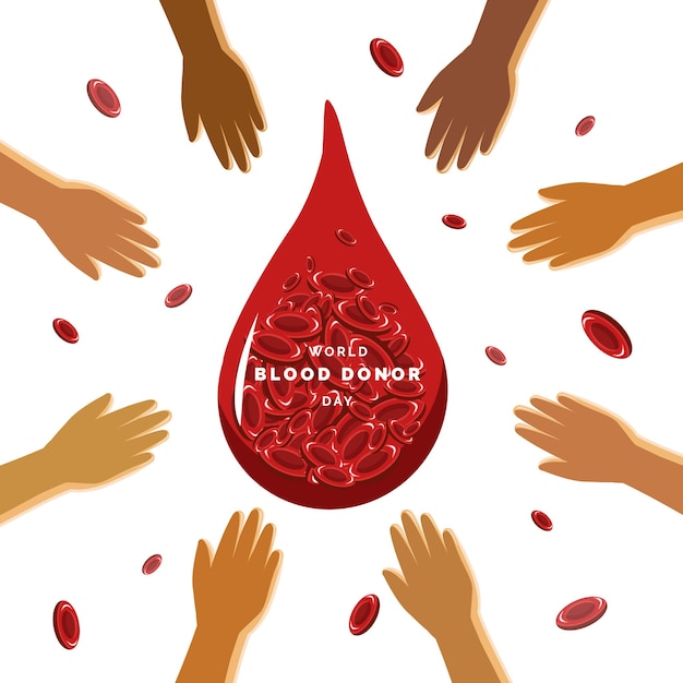 Premium Vector World Blood Donation Day Illustration