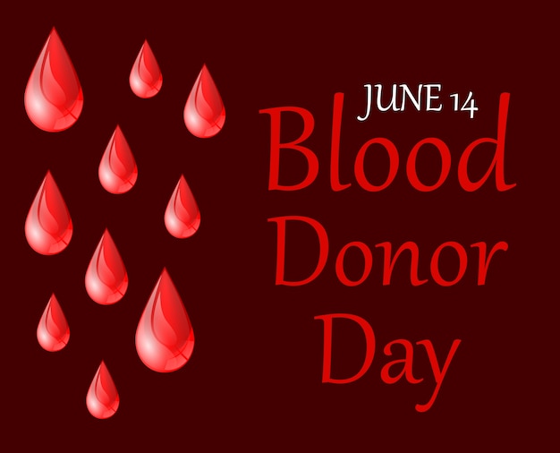 World blood donor day poster | Premium Vector