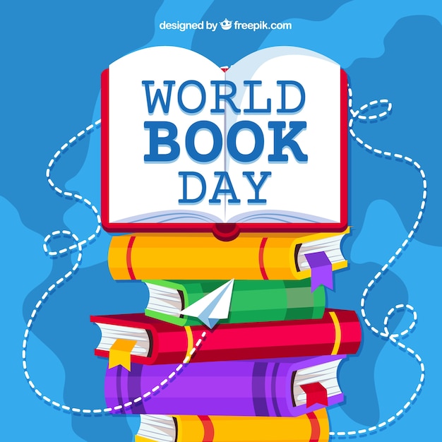 Free Vector | World book day background in flat syle
