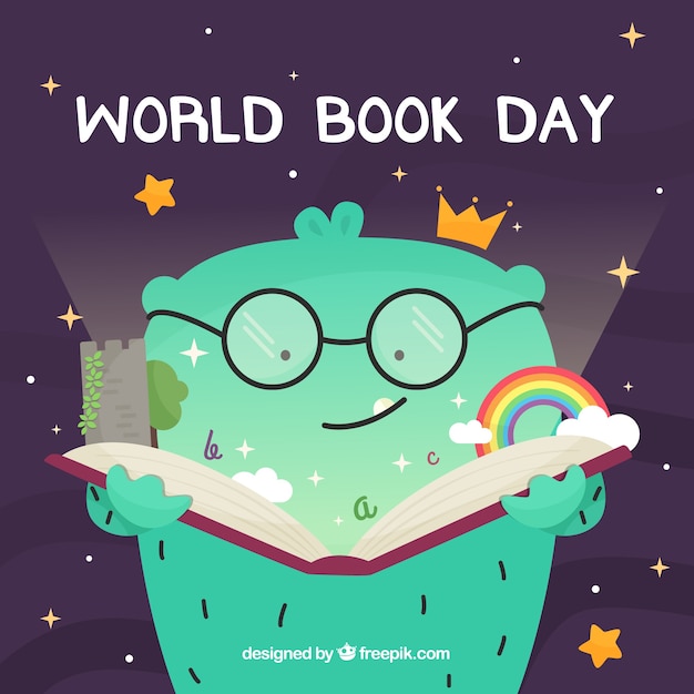 World book day background Free Vector