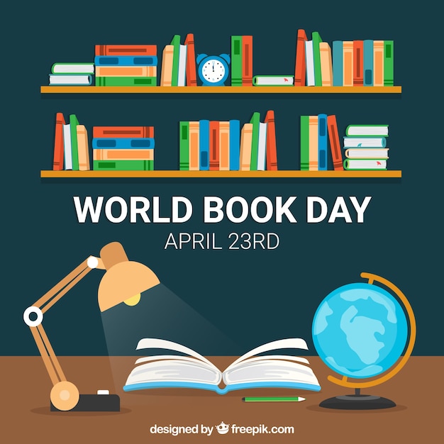 Premium Vector World book day background