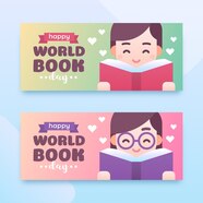 World Book Day Banner Vector Premium Download