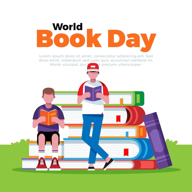 Free Vector | World book day illustration in flat style