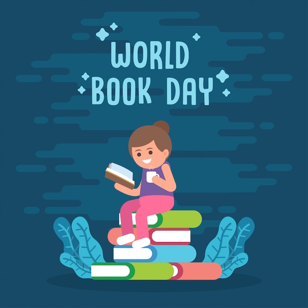 Premium Vector World book day