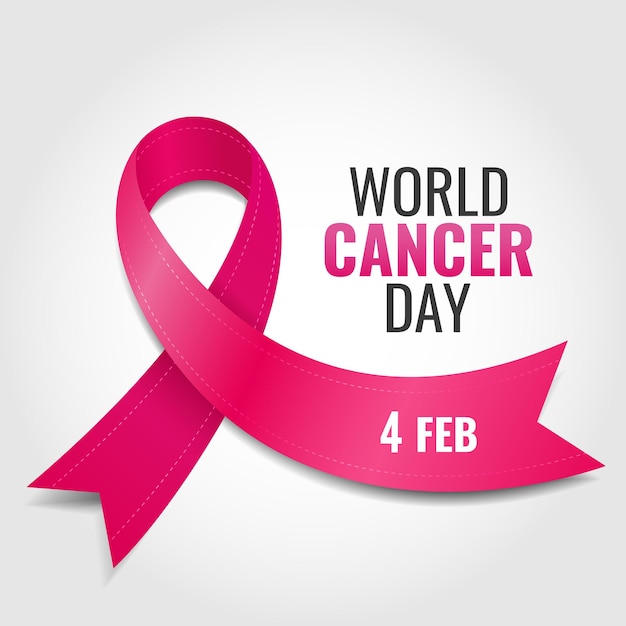 Premium Vector World Cancer Day Banner With Cancer Ribbon 5194