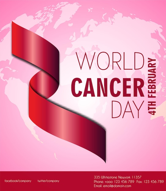 Premium Vector World cancer day poster or banner illustration