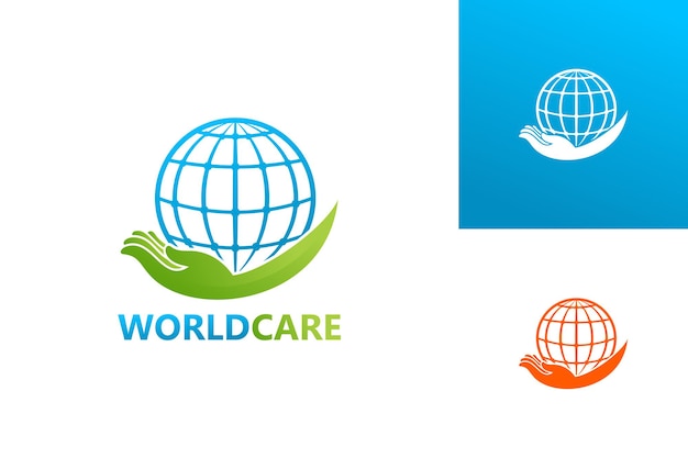 Premium Vector | World care logo template design vector, emblem, design ...