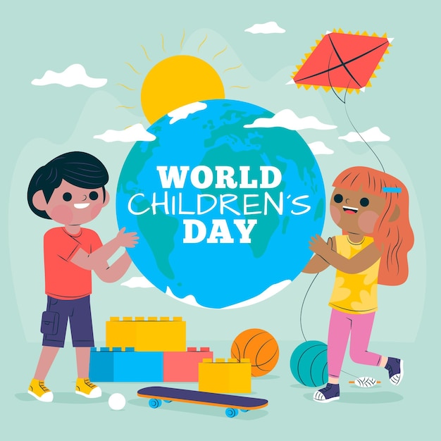 Free Vector | World childrens day illustration concept