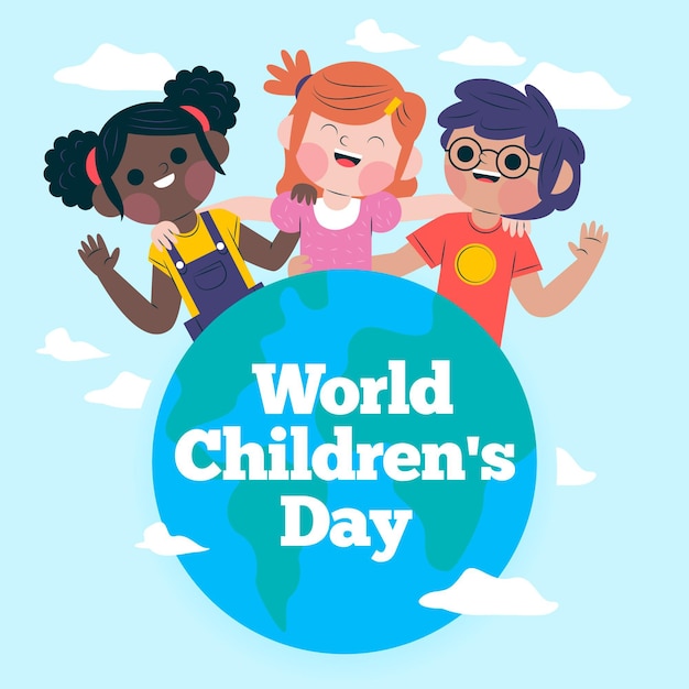 Free Vector World childrens day style