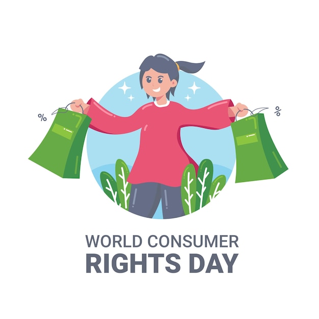 Premium Vector | World Consumer Rights Day Illustration