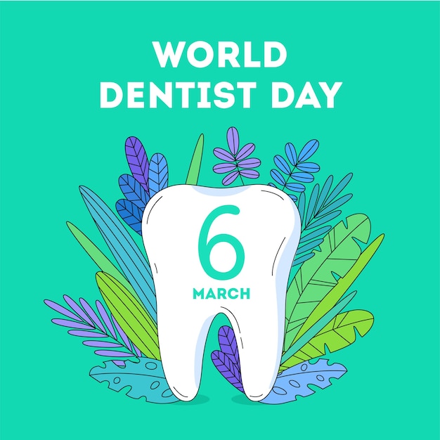 Premium Vector World dentist day, march 6