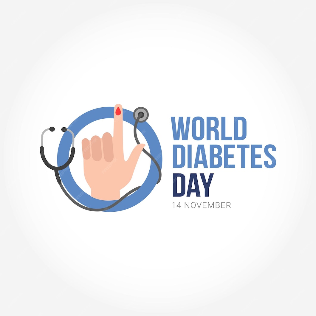 Premium Vector World diabetes day banner celebration 14 november