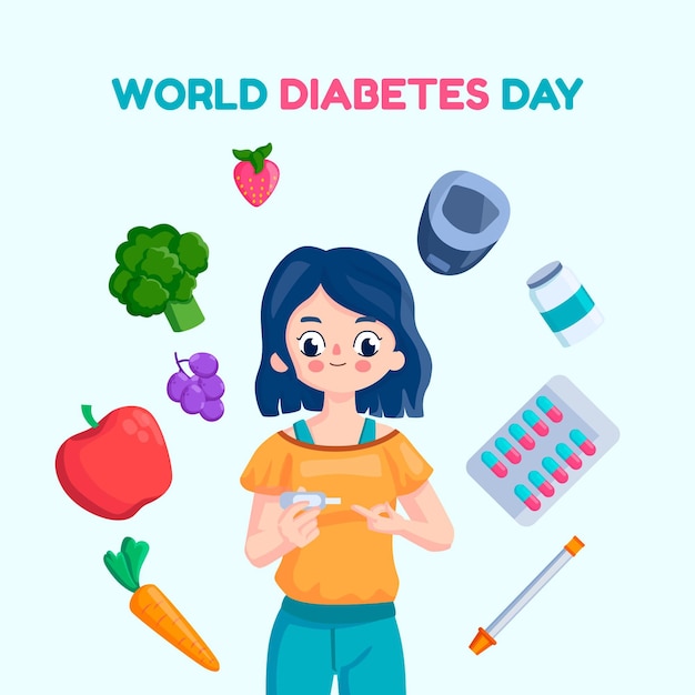 Download Free Vector | World diabetes day concept
