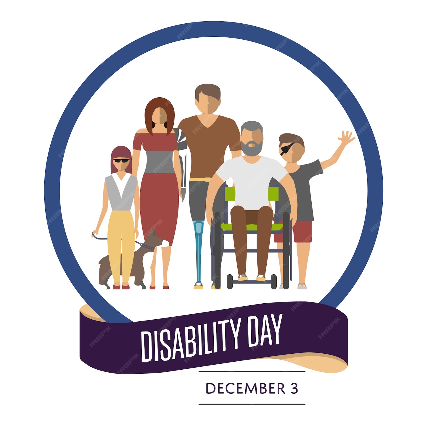 Premium Vector World disability day greeting card