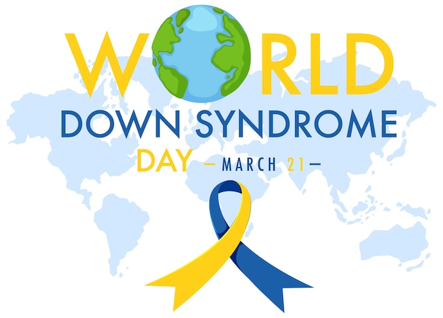 Premium Vector World Down Syndrome On 21 March With Yellow