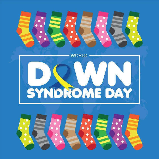 Premium Vector World down syndrome day on 21 march a down syndrome