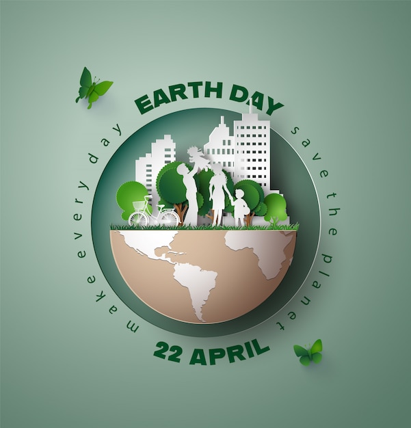 World environment and earth day concept, Premium Vector