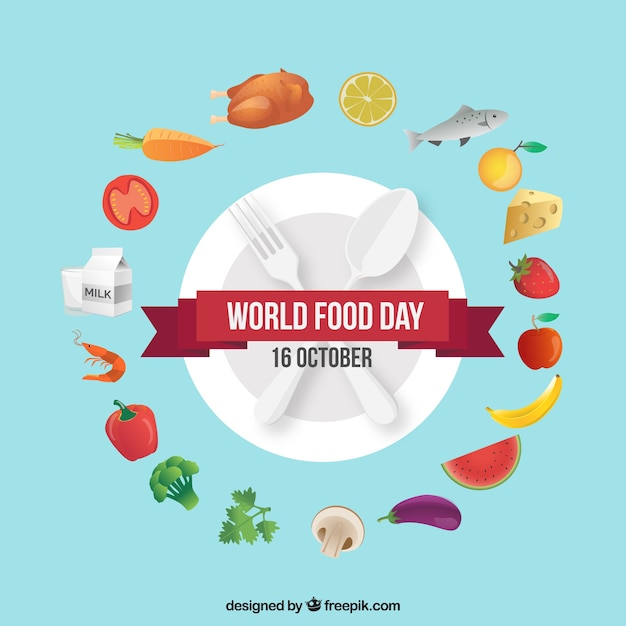 Free Vector | World food day background