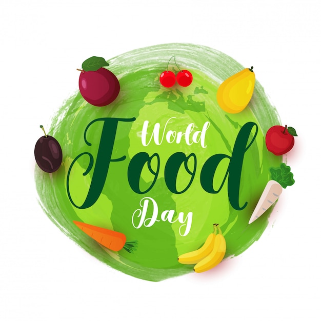Premium Vector World food day concept.