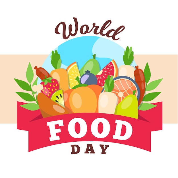 Free Vector World food day event concept