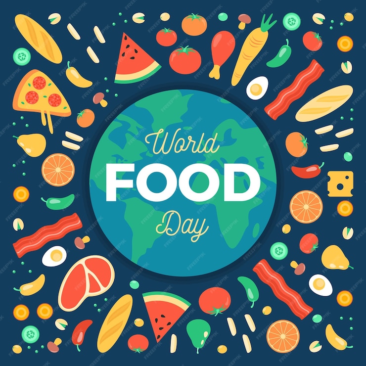 Free Vector | World food day event illustrated