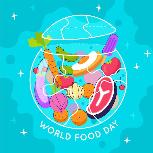 世界食の日イベントイラスト 無料のベクター