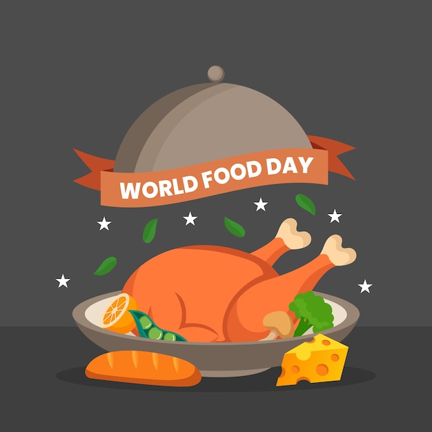 Premium Vector | World food day hand drawn concept