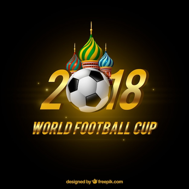 World football cup background with ball in
realistic style