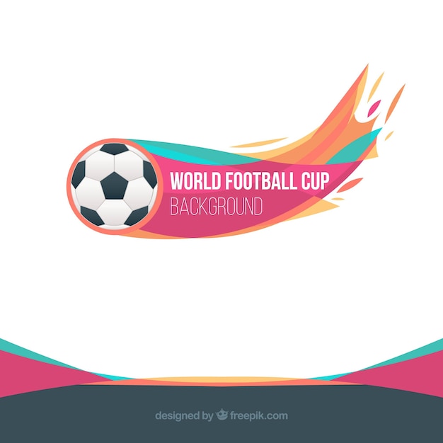 World football cup background with ball