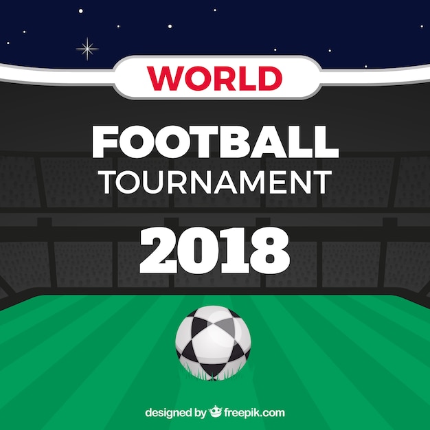 World football cup background with field in
flat style