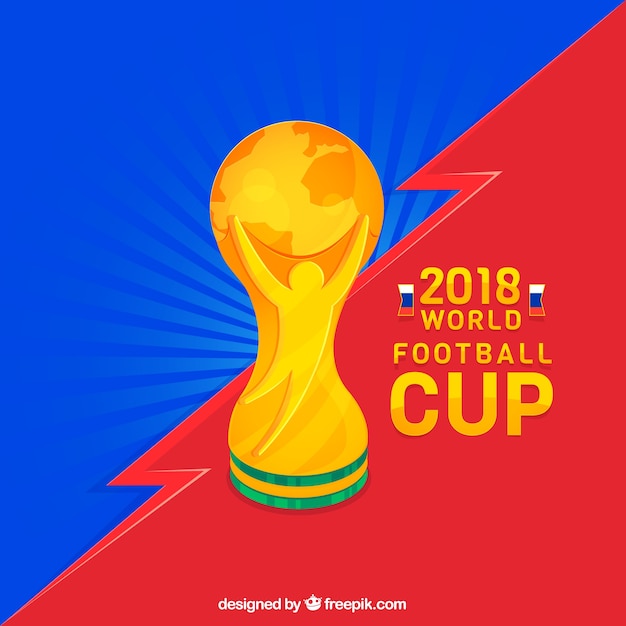 World football cup background with
trophy