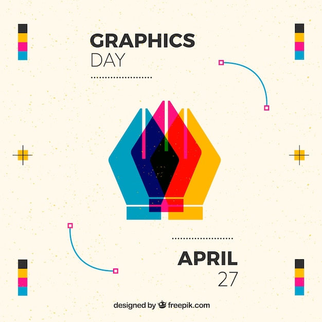 World Graphics Day Background In Flat Style Vector Free Download   World Graphics Day Background Flat Style 23 2147780804 