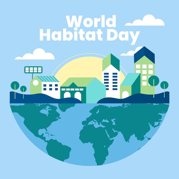 Free Vector World habitat day event