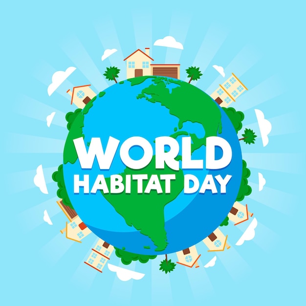 Free Vector World habitat day