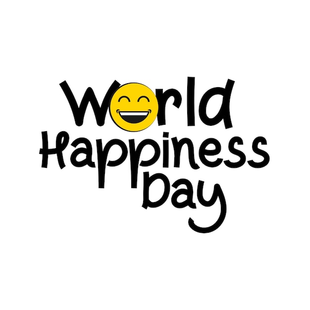 World happiness day template Vector | Premium Download