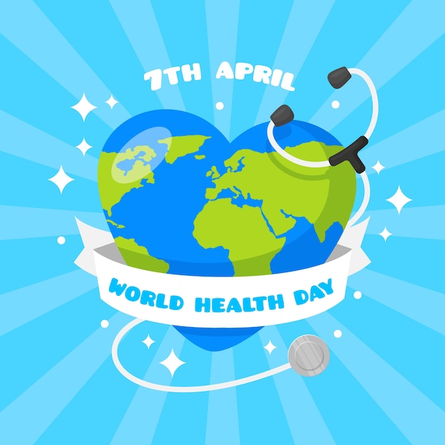 Free Vector | World health day background flat design