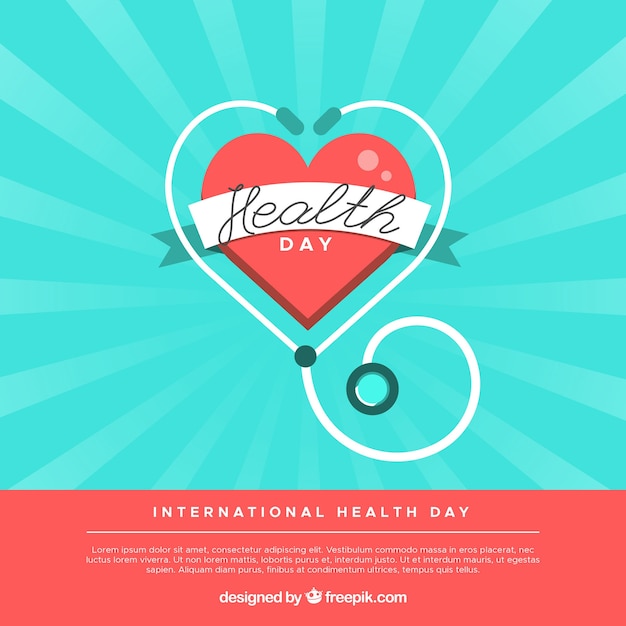World health day background in flat
style